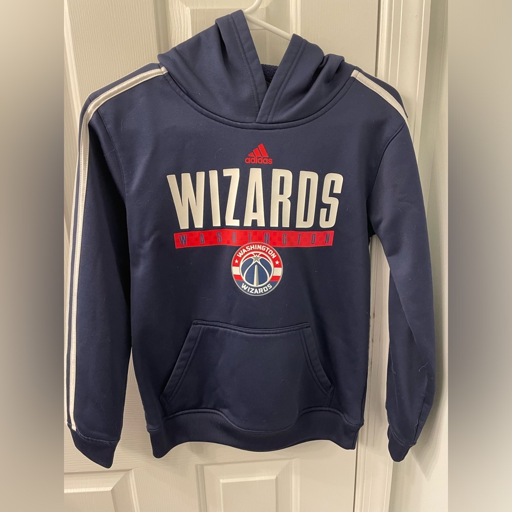 Adidas washington Wizards  basketball all logo hoodie 10-12